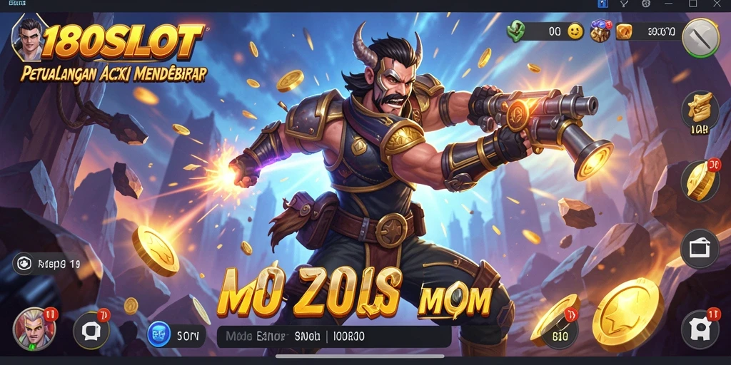 Tangkapan layar gameplay 180SLOT menunjukkan aksi mendebarkan di setiap level.