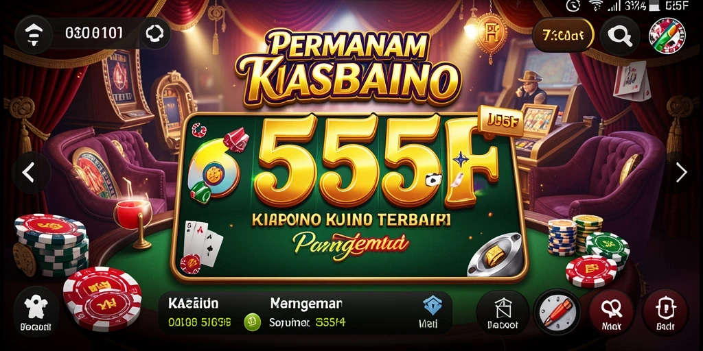 Gambaran gameplay Kasino yang menggembirakan di 555F.