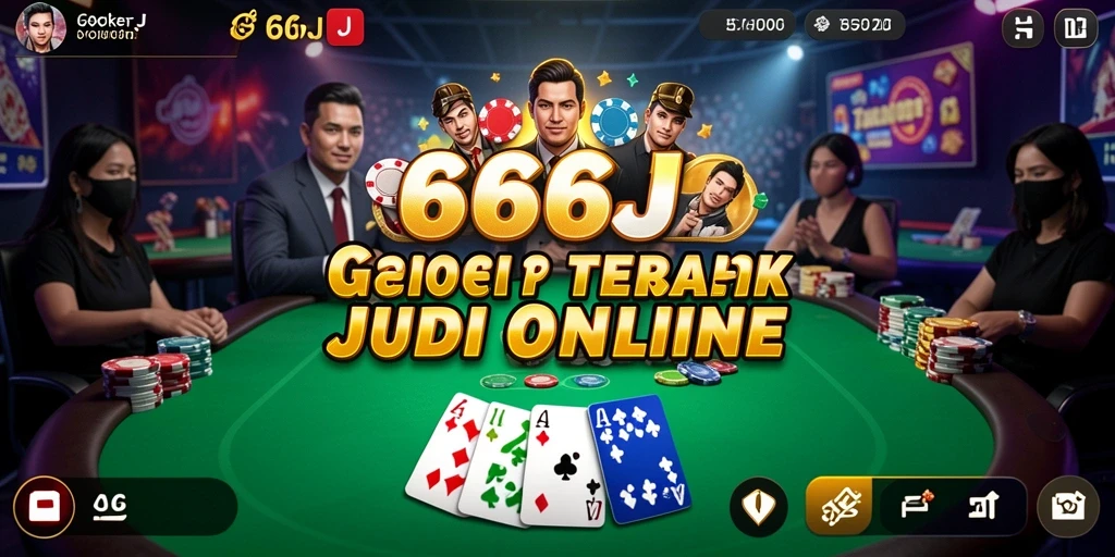 Tampilan gameplay Poker yang mendebarkan dalam 666J.