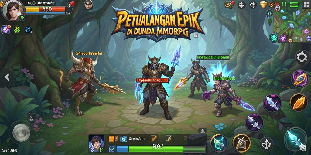Tampilan gameplay epik dalam dunia MMORPG yang menakjubkan.