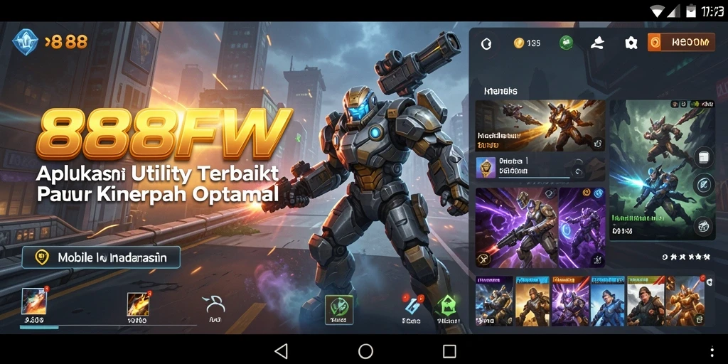 Tampilan antarmuka 888FW yang modern dan intuitif.