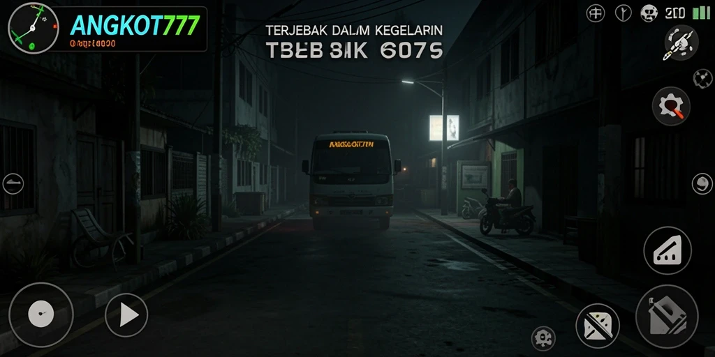 Screenshot gameplay ANGKOT777 yang menegangkan dengan atmosfer Horror.