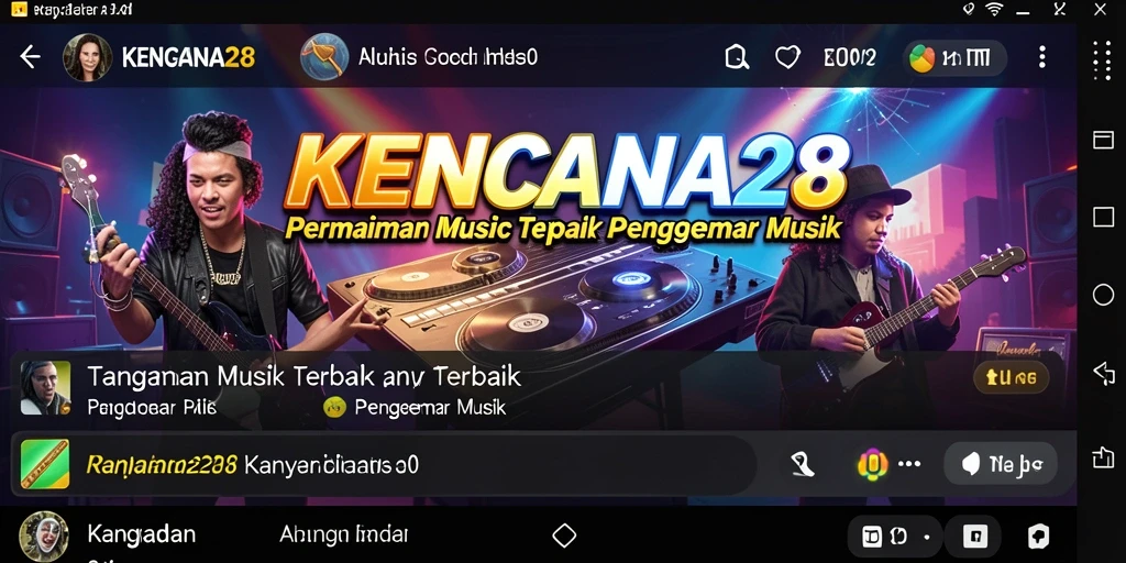 Tampilan screenshot utama KENCANA28 saat bermain musik.