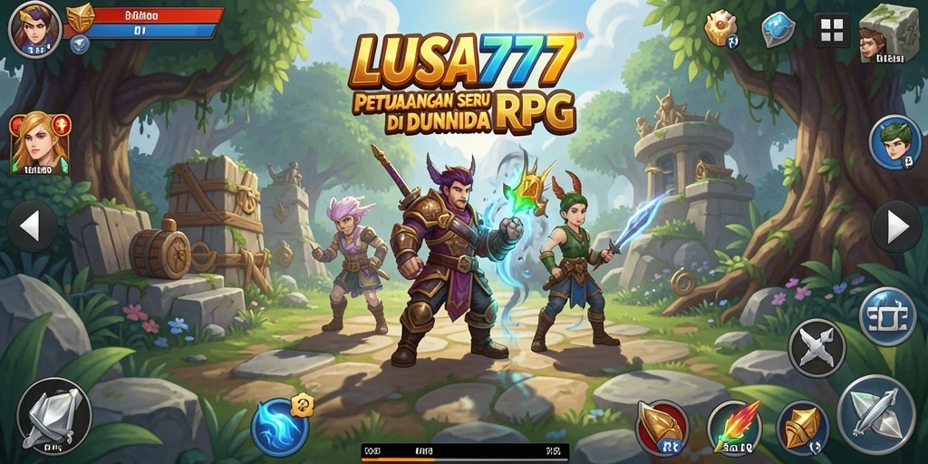 Tampilan gameplay RPG seru di LUSA777 dengan aksi karakter yang mendebarkan.