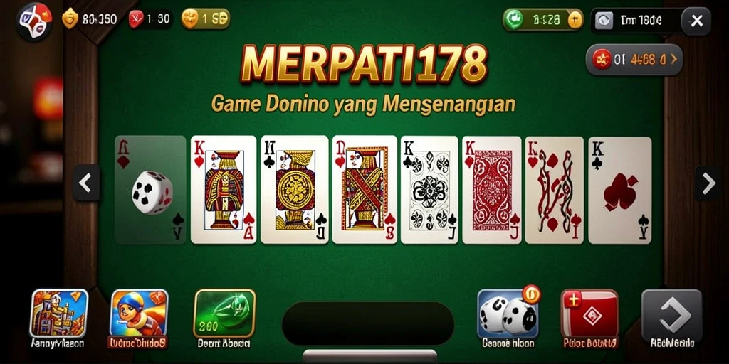Tampilan gameplay menarik dari MERPATI178 saat bermain Domino.