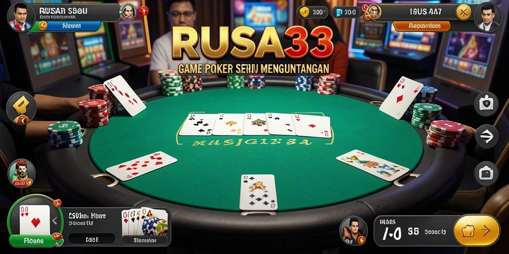 Screenshot RUSA33 menampilkan permainan Poker yang seru dan realistis.