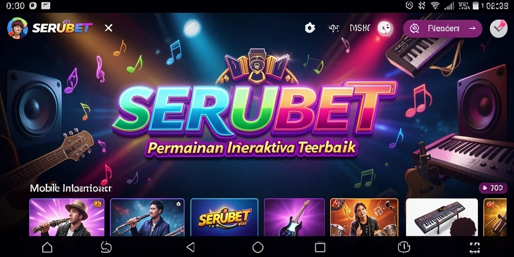 Screenshot gameplay SERUBET menampilkan keseruan musik yang menghibur.