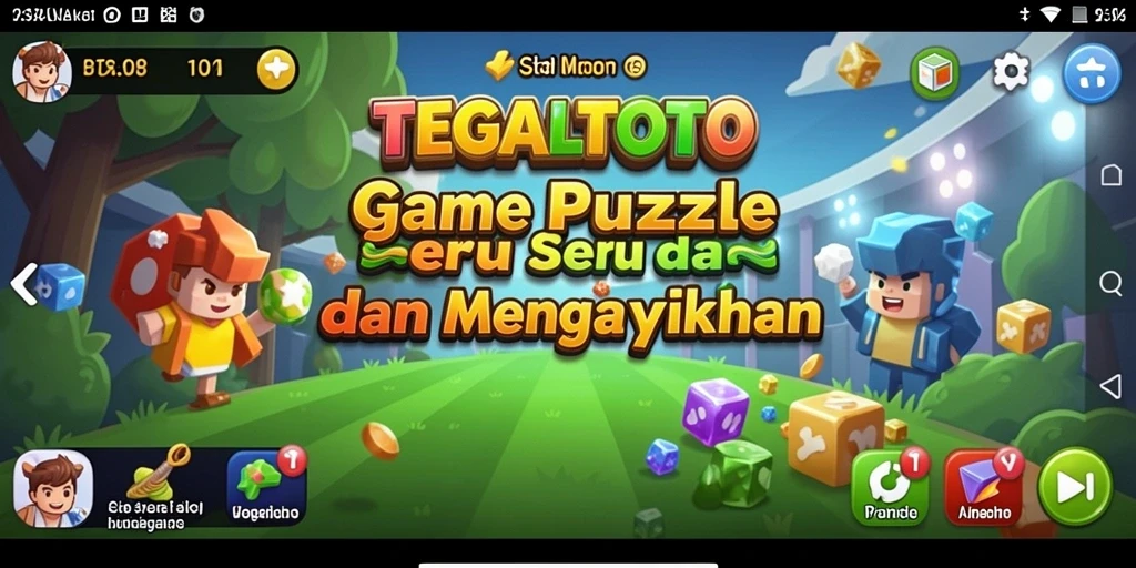 Tampilan gameplay TEGALTOTO dengan tantangan puzzle yang seru.
